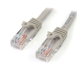 StarTech.com 5m Gray Cat5e Ethernet Patch Cable Snagless - 45PAT5MGR - Featuring Snagless RJ45 Connectors - Available from SABR - StarTech.com Reseller