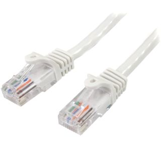 StarTech.com 7m White Cat5e Ethernet Patch Cable Snagless - 45PAT7MWH - Featuring Snagless RJ45 Connectors - Available from SABR - StarTech.com Reseller