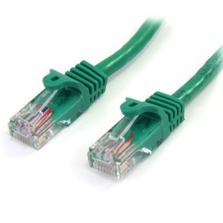 StarTech.com 0.5m Green Cat5e Ethernet Patch Cable Snagless - 45PAT50CMGN - Featuring Snagless RJ45 Connectors - Available from SABR - StarTech.com Reseller