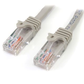 StarTech.com 0.5m Gray Cat5e Ethernet Patch Cable Snagless - 45PAT50CMGR - Featuring Snagless RJ45 Connectors - Available from SABR - StarTech.com Reseller
