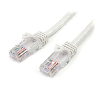 StarTech.com 5m White Cat5e Ethernet Patch Cable Snagless - 45PAT5MWH - Featuring Snagless RJ45 Connectors - Available from SABR - StarTech.com Reseller