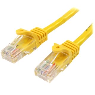 StarTech.com 5m Yellow Cat5e Ethernet Patch Cable Snagless - 45PAT5MYL - Featuring Snagless RJ45 Connectors - Available from SABR - StarTech.com Reseller